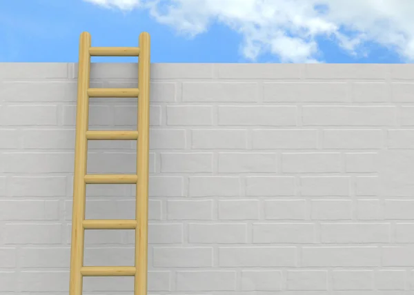 Brick Wall Ladder Illustration — Stock Photo, Image