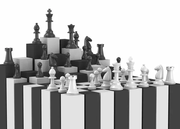 Jeu Échecs Illustration — Photo