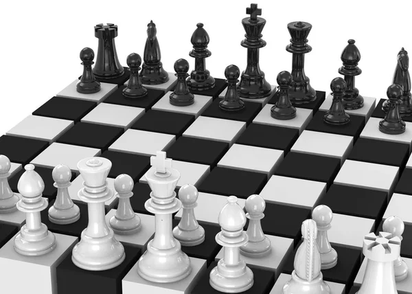Σκάκι Παιχνίδι Απεικόνιση — Φωτογραφία Αρχείου