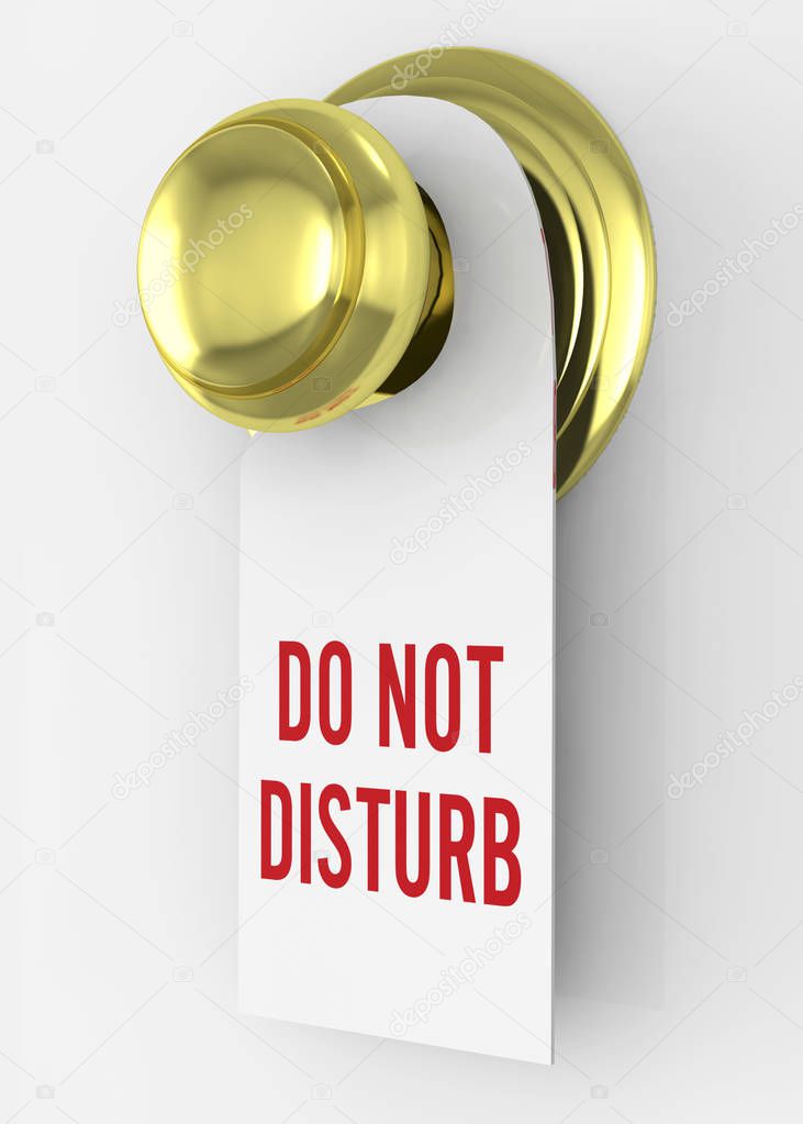 Do Not Disturb, 3D illustration