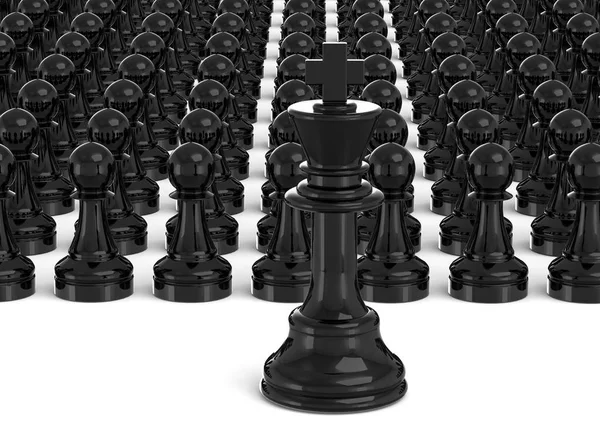 Král Vojenskou Silou Obrázek Hry Šachy — Stock fotografie