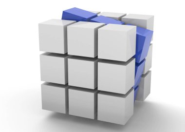 3D illustration of cubes 