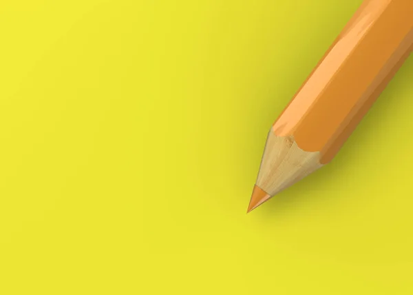 Orange Pencil Yellow Background — Stock Photo, Image