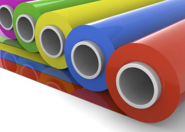 PVC bant rulo, 3d çizim