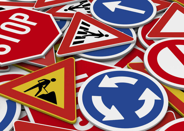 Сигналы движения - 3D крупным планом
