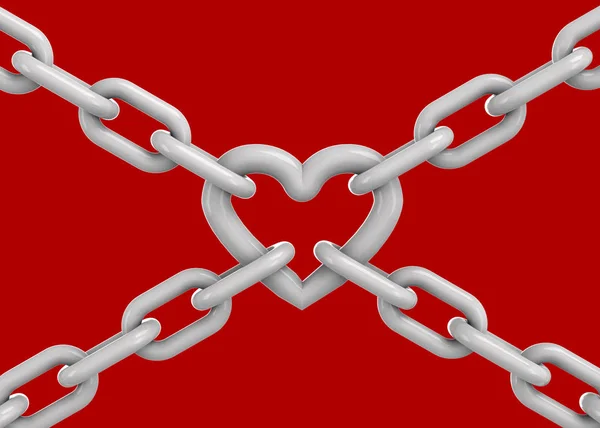 Chain Heart — Stock Photo, Image