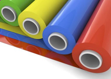 PVC bant ruloları - 3D