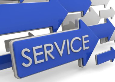 Servis konsepti-beyaz 3D