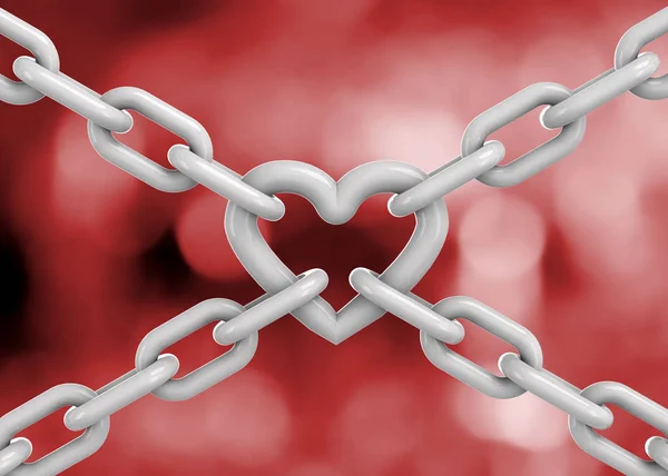 Chain Heart — Stock Photo, Image