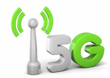 5g bağlantı-beyaz 3D