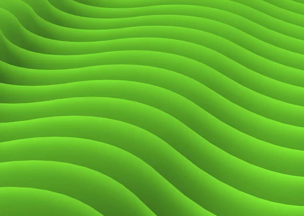 Green Waves Background - 3D
