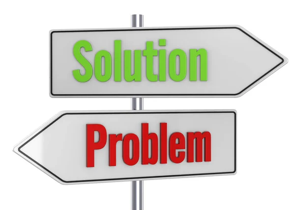 Problem and Solution Concept - 3D — Stock Photo, Image