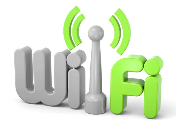 Wi-Fi概念-3d — 图库照片