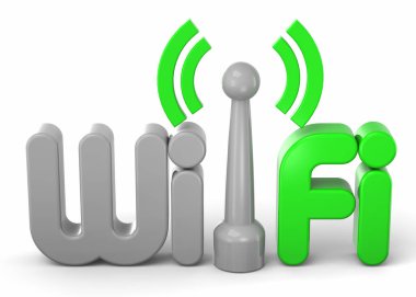 Wi-Fi Konsepti - 3D
