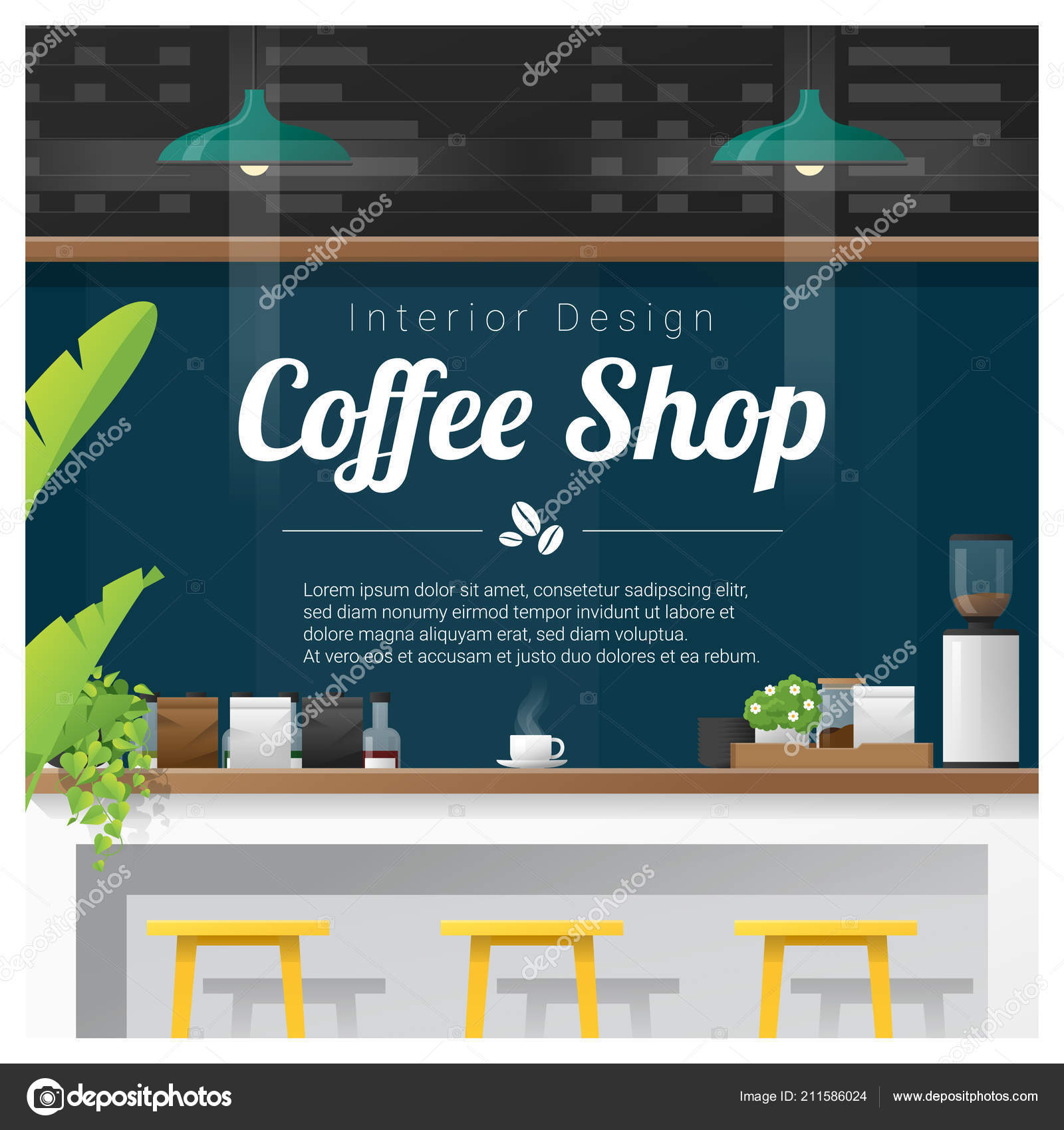 coffee shop counter interior design