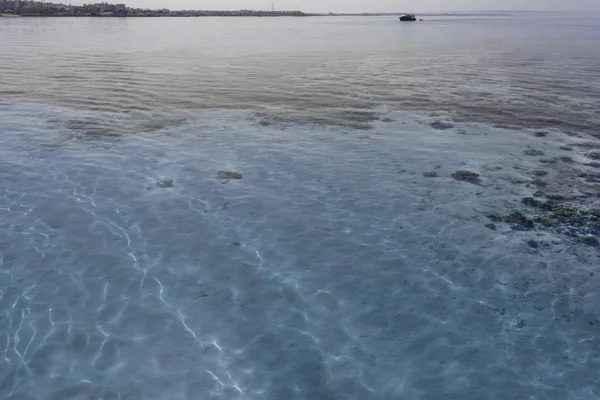 Turkuaz Denizin Arka Plan Görüntüsü Derin Deniz Mercan Iyi Görünüm — Stok fotoğraf