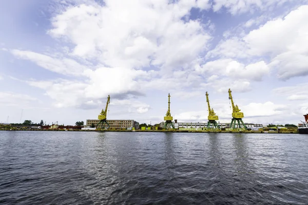 Vista Industrial Cargador Grúas Transportadores Puerto — Foto de Stock