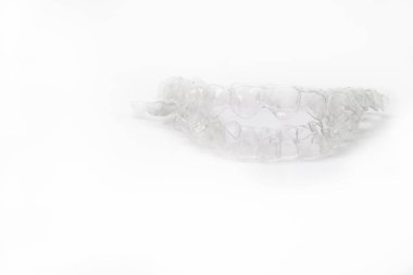 Görünmez diş diş parantez aligners plastik diş telleri diş hekimliği hizmetli dişleri düzeltmek için diş.