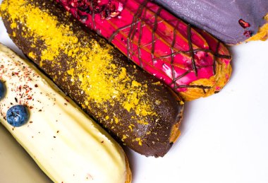 renkli eklerleri arka plan üzerine beyaz, kopya alanı izole