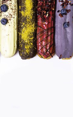 renkli eklerleri arka plan üzerine beyaz, kopya alanı izole