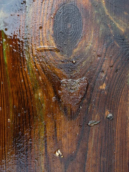 wet wood road and wall, raining wooden floor with reflection