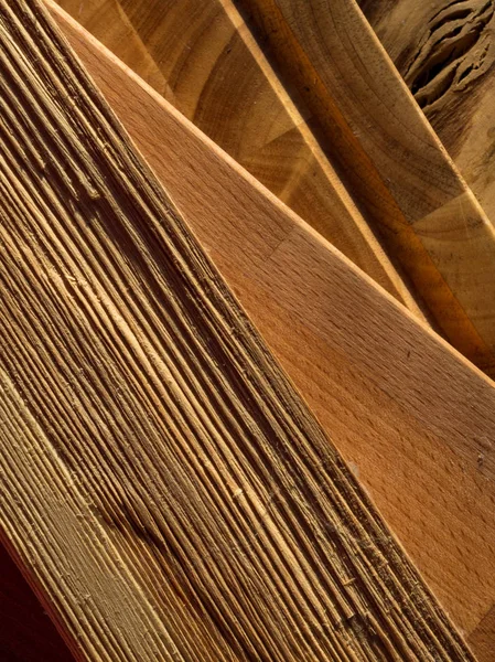 farklı ahşap dokular. Birçok farklı bölüm birlikte. Arka plan. Duvar, yüzeyler