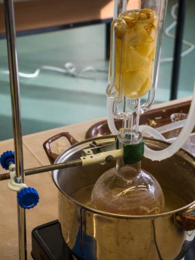 bilim cam şişe, Distilling bitki kimyasal analiz için