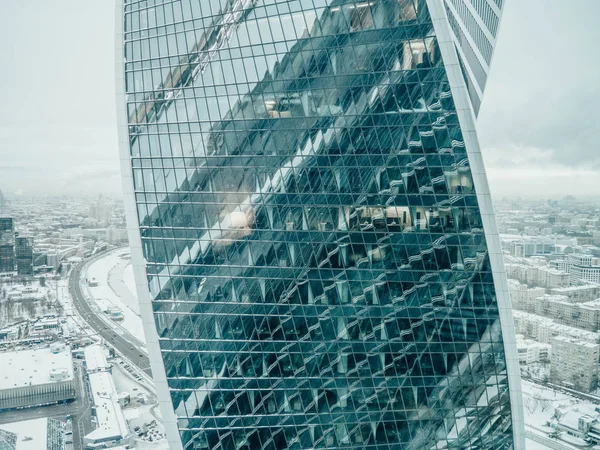Vista de los rascacielos modernos en el distrito financiero — Foto de Stock