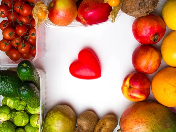 Healthy food clean eating selection: fruit, vegetable, superfood, copy space