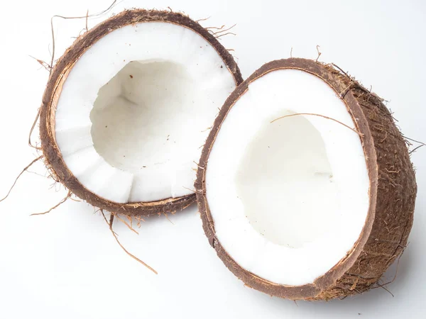 하얀 배경에 고립된 코코넛 — 스톡 사진