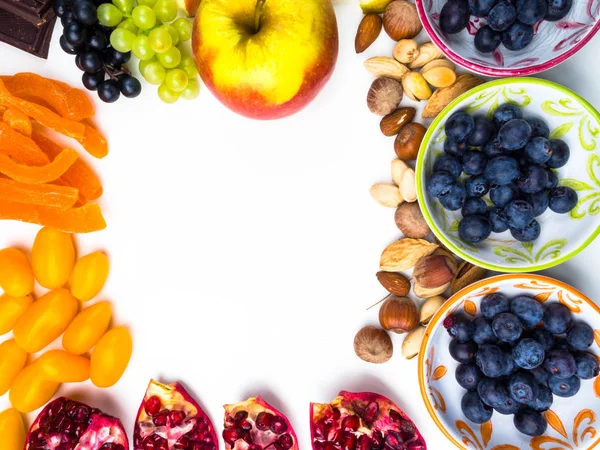 Alimentos super saudáveis, ricos em antioxidantes, resveratrol, boas fontes de vitaminas — Fotografia de Stock