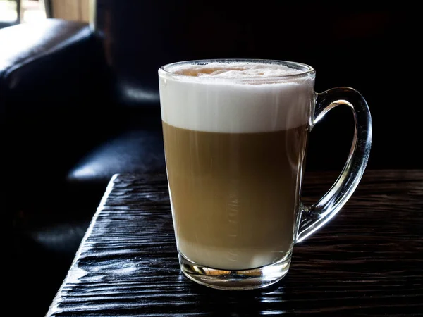 Cafe Latter - minuman kopi segar dalam gelas — Stok Foto