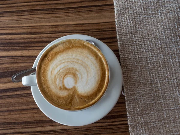 Kaffeetasse Latte Art — Stockfoto