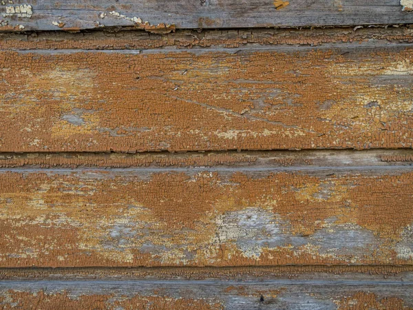 Weathered wooden background, peeling paint, nailed boarded fence, — Stock Photo, Image