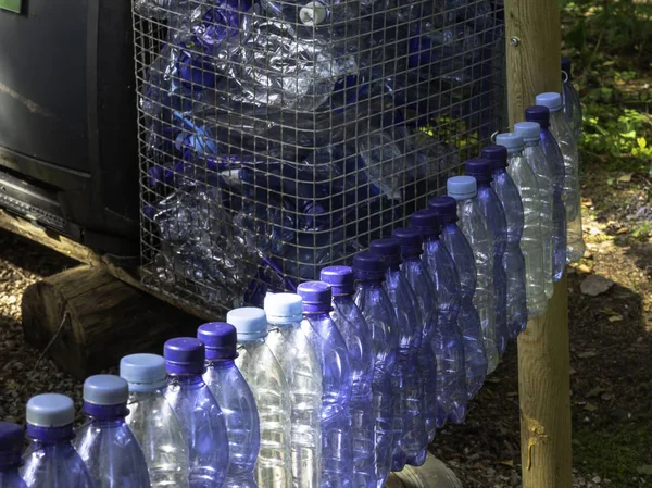 Empty plastic bottles are recyclable waste, garbage plastic in rubbish bin