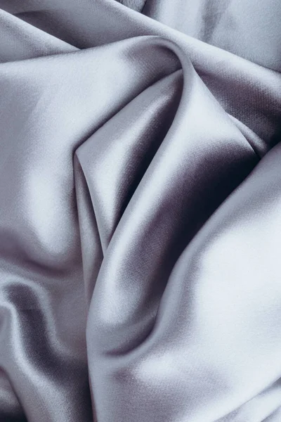 Natural Grey Silver Silk Textile Background Drapery Fabric — 스톡 사진