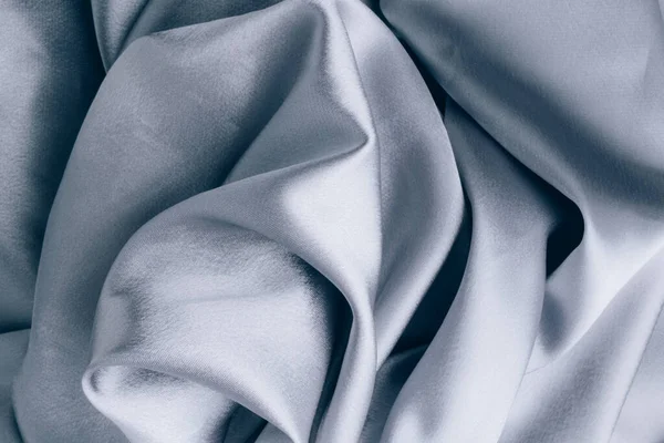 Натуральный Серый Серебристый Шелковый Текстиль Фон Ткань Драпировки — стоковое фото