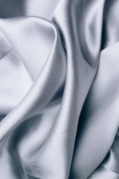 Natural Grey Silver Silk Textile Background Drapery Fabric — 스톡 사진