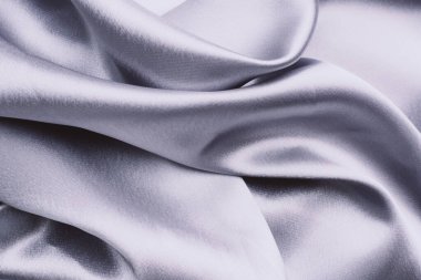 Doğal Gri veya Gümüş İpek Tekstil Arkaplanı, kumaş kumaş