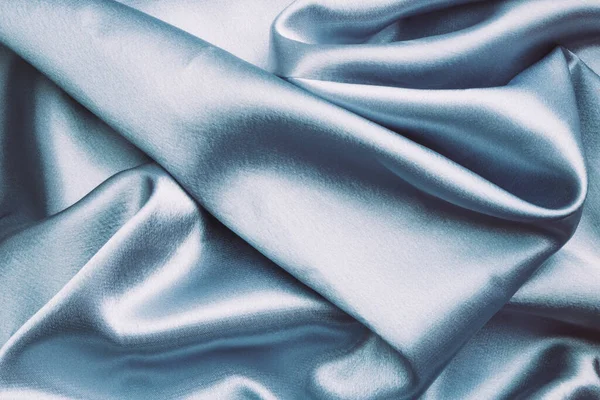 Natural Grey Silver Silk Textile Background Drapery Fabric — 스톡 사진