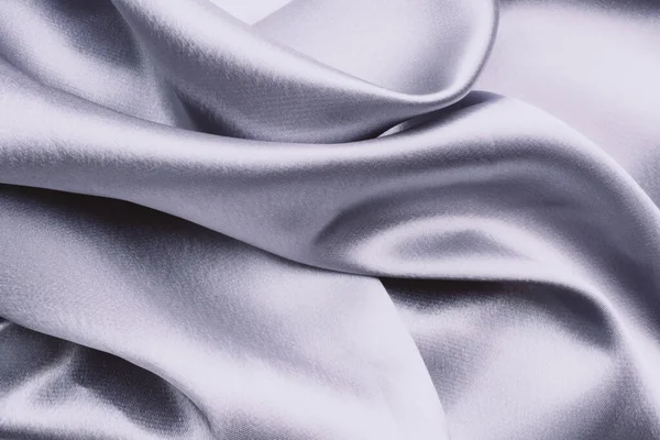 Natural Grey Silver Silk Textile Background Drapery Fabric — 스톡 사진