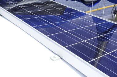 Yenilenebilir alternatif güneş enerjisi paneli. Metnin için pankart