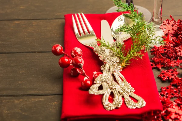 테이블은 포커스에 크리스마스 — 스톡 사진