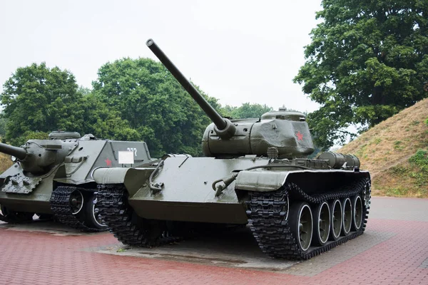 Brest Bělorusko Září 2015 Tanky 100 Pevnosti Brest Vojenská Památka — Stock fotografie