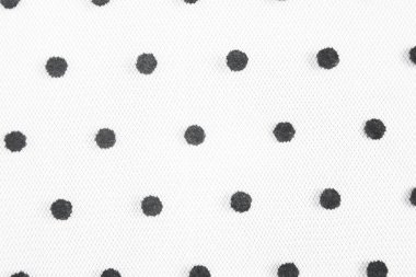 Beyaz arka planda soyut siyah tül malzeme Tekstil