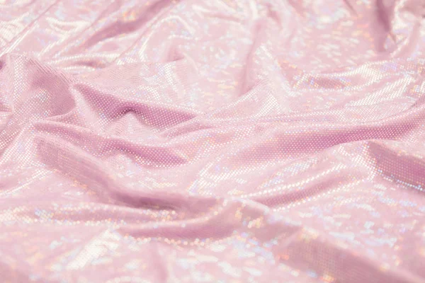 Επιλεκτική εστίαση της ροζ κλωστοϋφαντουργίας φόντο. Ανάγλυφη λαμπερή ρετρό σχεδίαση διακόσμησης — Φωτογραφία Αρχείου