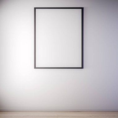 Poster çerçevesi iç, modern tarzı, 3d çizim kadar alay