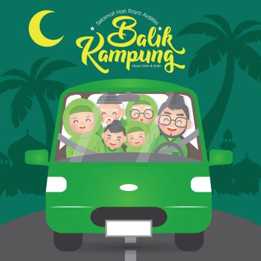 Hari Raya Aidilfitri & Balik Kampung, Ramazan bayramının sona ermesi ve Ramazan'ın sona ermesi yle dünya çapında Müslümanlar tarafından kutlanan önemli bir dini bayramdır. (Çeviri: Return Home Reunion ) 