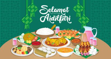 İftar/Berbuka Puasa (veya Fatoor), Müslümanların gün batımında günlük Ramazan oruçlarını sona erdirdiği akşam yemeğidir. (Başlık: Hari Raya Aidilfitri de Ramazan Bayramı olarak da bilinir)