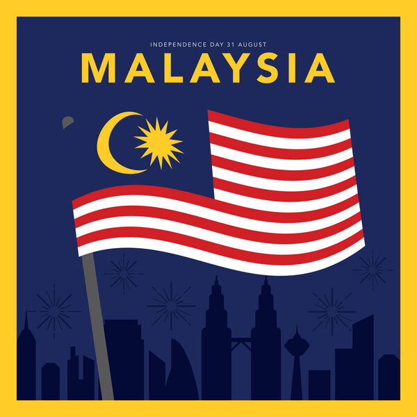 Malaysia National / Independence Day illustration. 31 August, Merdeka.